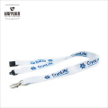 Transferencia de calor baratos impreso blanco personalizado Smooth Lanyard diseño y muestra gratis